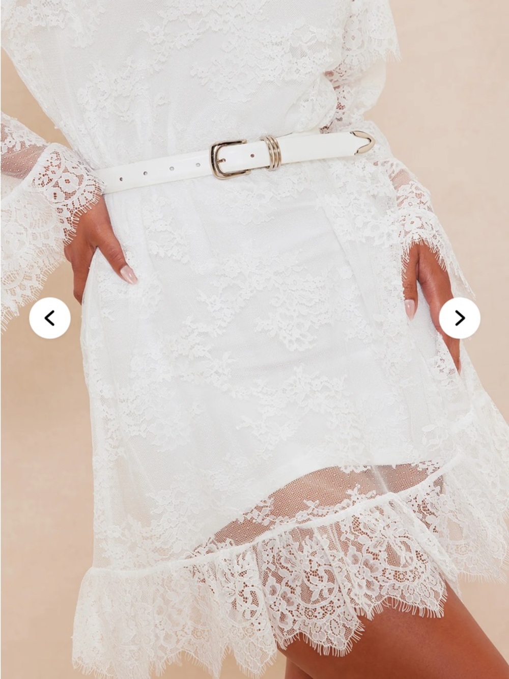 Fashion Nova White Lace Mini Dress